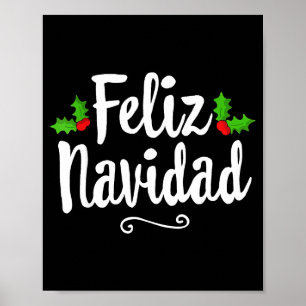 Póster Vintage Feliz Navidad Retro Navidad Mexicana Españ
