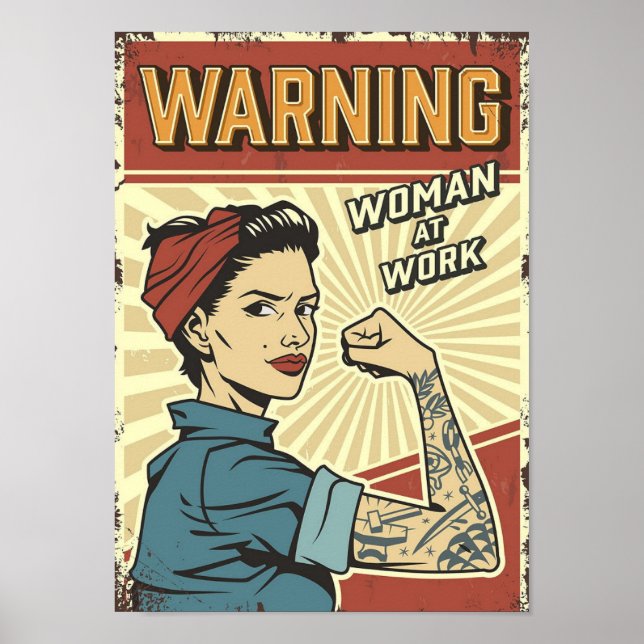 Póster Vintage femenino y retro (Frente)