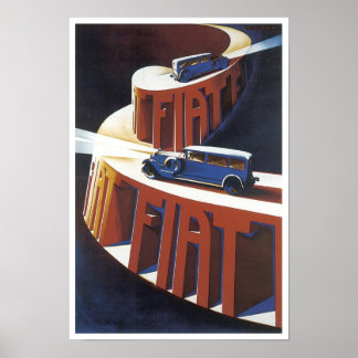 Póster Vintage Fiat Ad