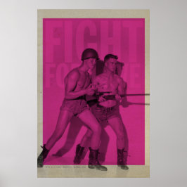 Póster Vintage Fight For Love Pride Poster