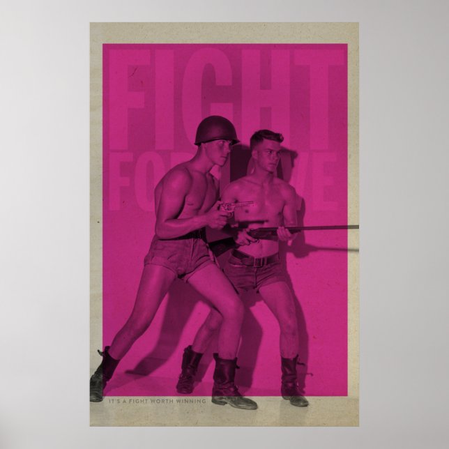 Póster Vintage Fight For Love Pride Poster (Frente)