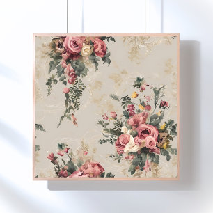 Póster Vintage Floral