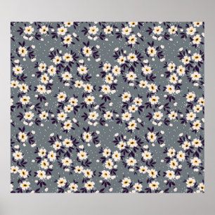 Póster Vintage floral background. Seamless Flowers patte