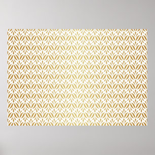 Póster Vintage floral damask seamless pattern. Elegant ab