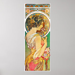 Póster Vintage Floral Mucha