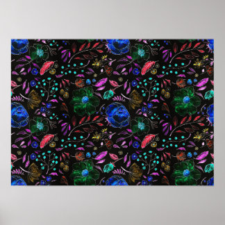 Póster Vintage Floral Poster