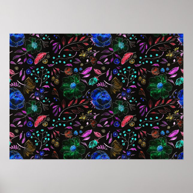 Póster Vintage Floral Poster (Frente)