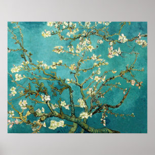 Póster Vintage floreciente Van Gogh floral del árbol de