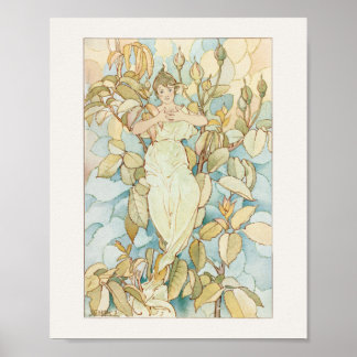 Póster Vintage Flower Fairy
