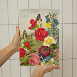 Póster Vintage Flowers Butterflies Small