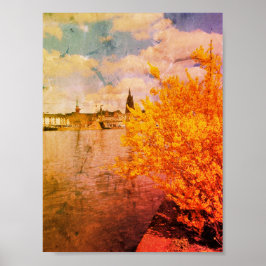 Póster Vintage Forsythia Frankfurt City Poster