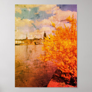 Póster Vintage Forsythia Frankfurt City Poster
