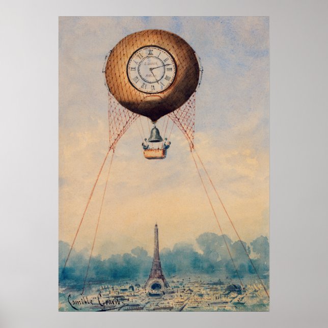 Póster Vintage France Ilustracion Poster (Frente)