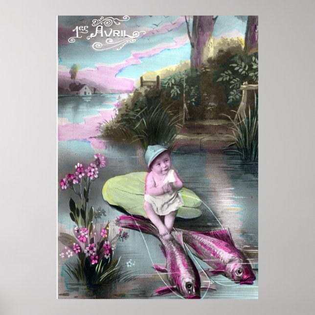 Póster Vintage French April Fool (Frente)