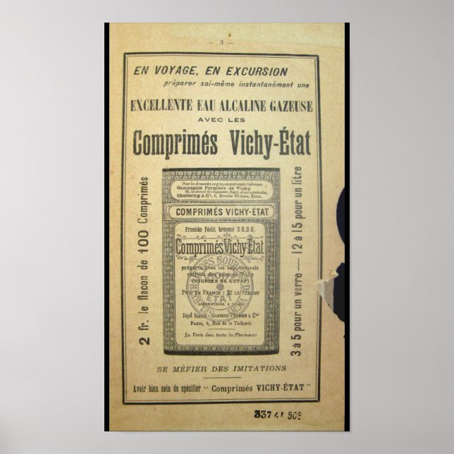 Póster Vintage French Book Poster (Frente)