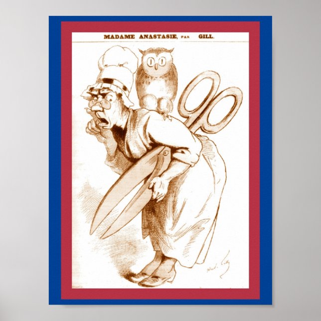 Póster Vintage French Censorship 1874 Cartoon Copy (Frente)