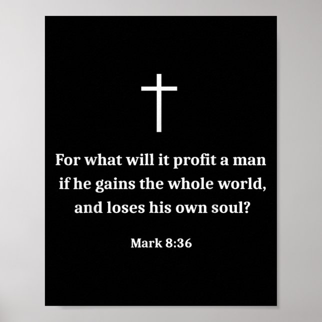 Póster Vintage Funny Christian Motivational Bible Verse M (Frente)