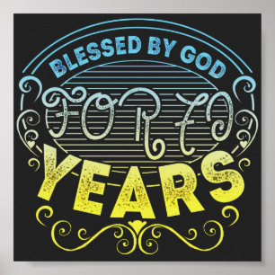 Póster vintage Funny de 70 años diciendo una cita