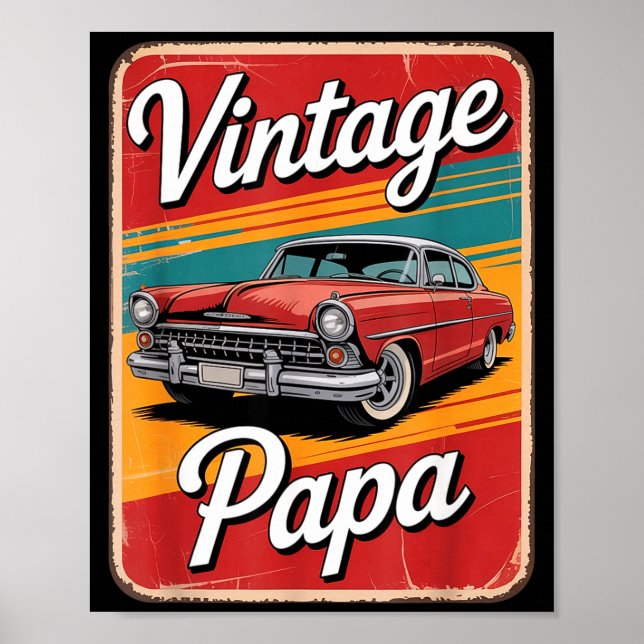 Póster Vintage Funny Papa  (Frente)
