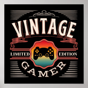 PÓSTER VINTAGE GAMER LIMITED EDITION