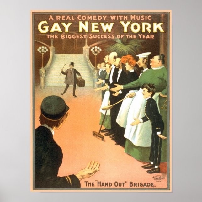 Póster Vintage Gay New York Theatre Poster (Frente)