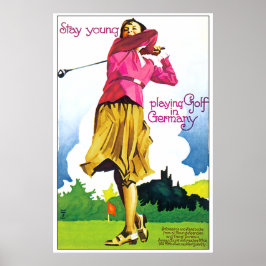 Póster Vintage German Golf