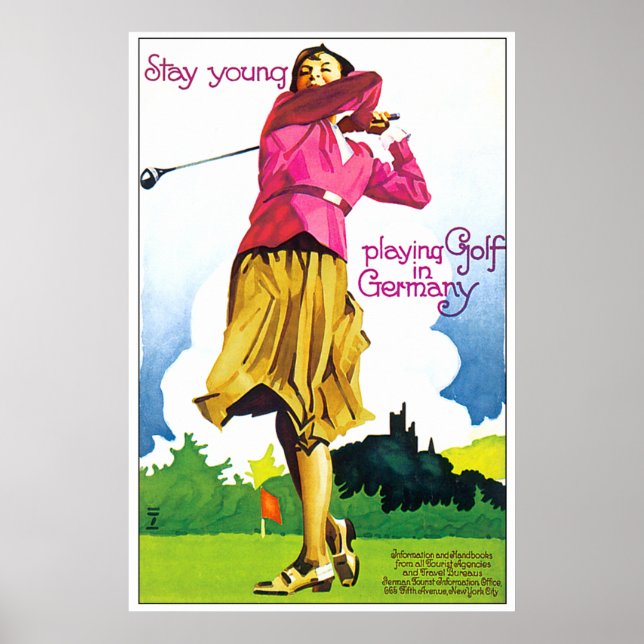 Póster Vintage German Golf (Frente)