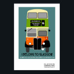 Póster Vintage Glasgow Doble Decker Pop Art<br><div class="desc">Vintage Glasgow Doble Decker Bus Pop Art Poster</div>