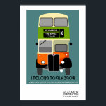 Póster Vintage Glasgow Doble Decker Pop Art<br><div class="desc">Vintage Glasgow Doble Decker Bus Pop Art Poster</div>