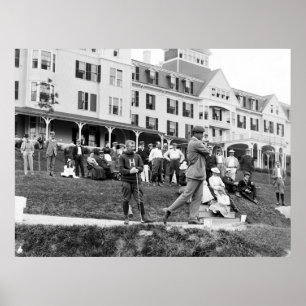 Póster Vintage Golf, años 1890