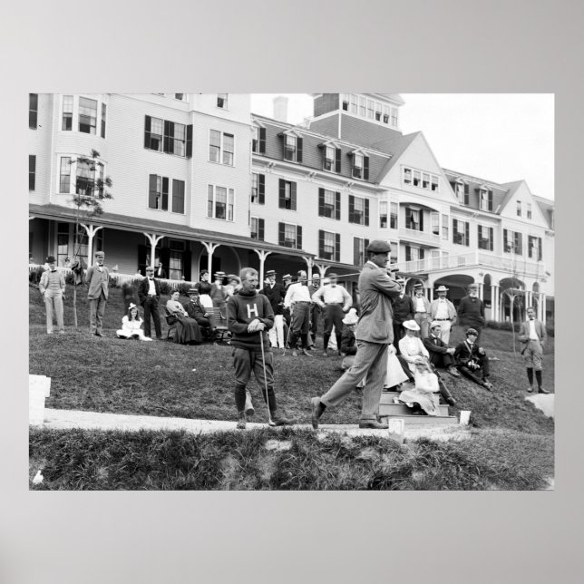 Póster Vintage Golf, años 1890 (Frente)