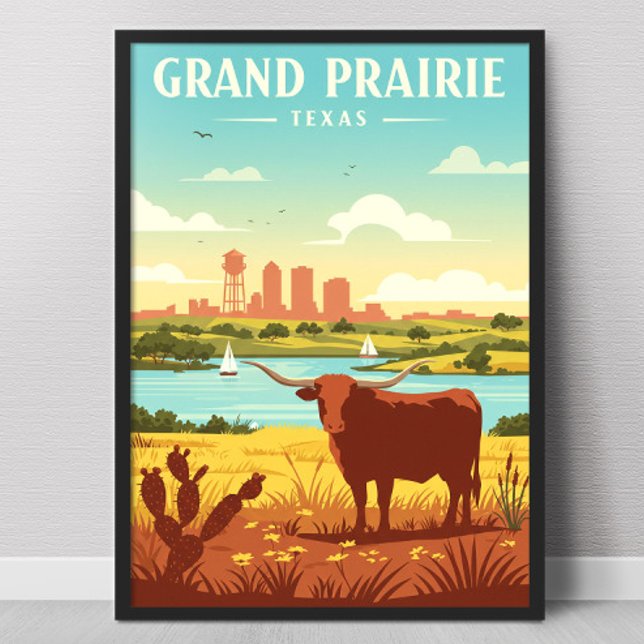 Póster Vintage Grand Prairie Texas (Subido por el creador)