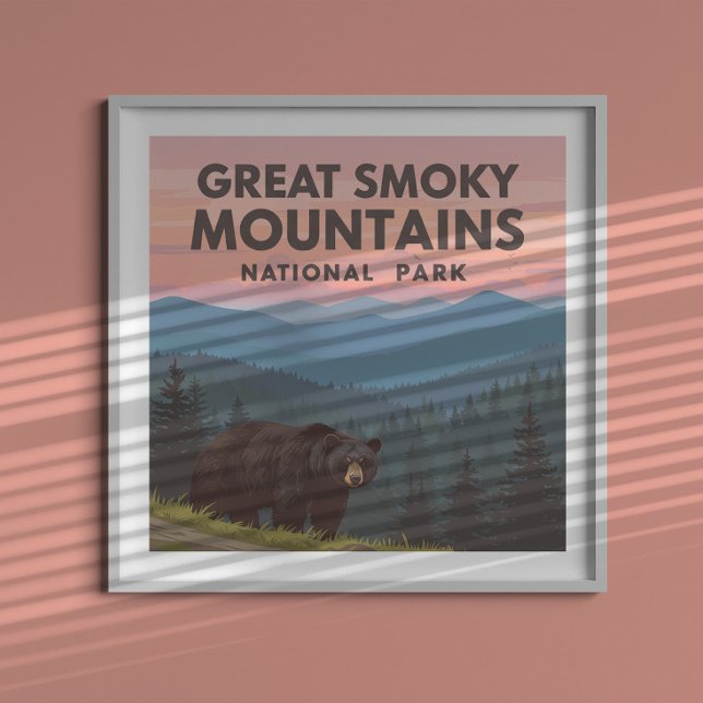 Póster Vintage Great Smoky Mountains Park (Subido por el creador)