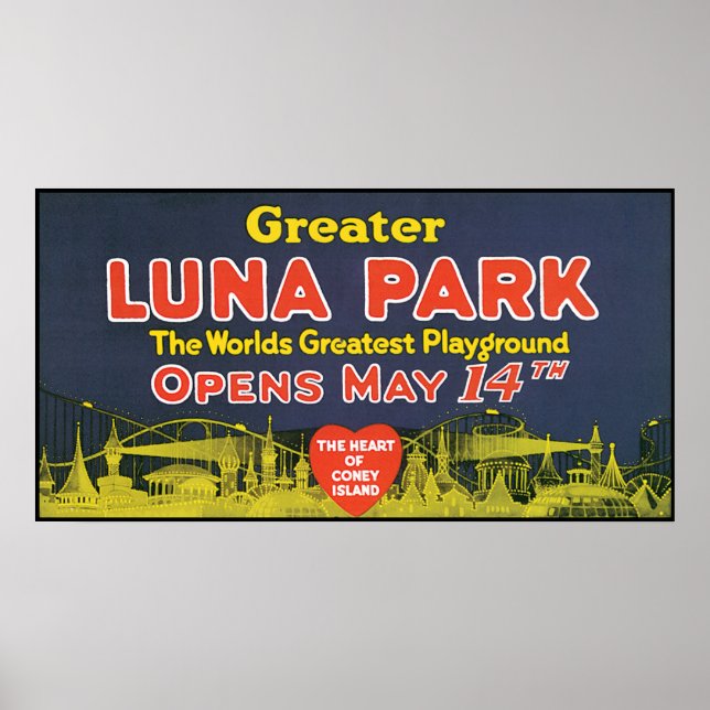 Póster Vintage Greater Luna Park (Frente)