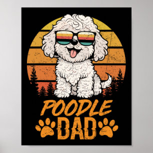 Póster Vintage Guay White Toy Poodle Dad Day for