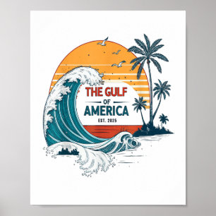 Póster Vintage Gulf Of Us 2025 American Gulf Shirt Americ