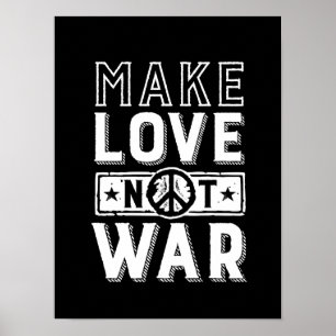 Póster Vintage Hacer El Amor No La Guerra La Paz Mundial