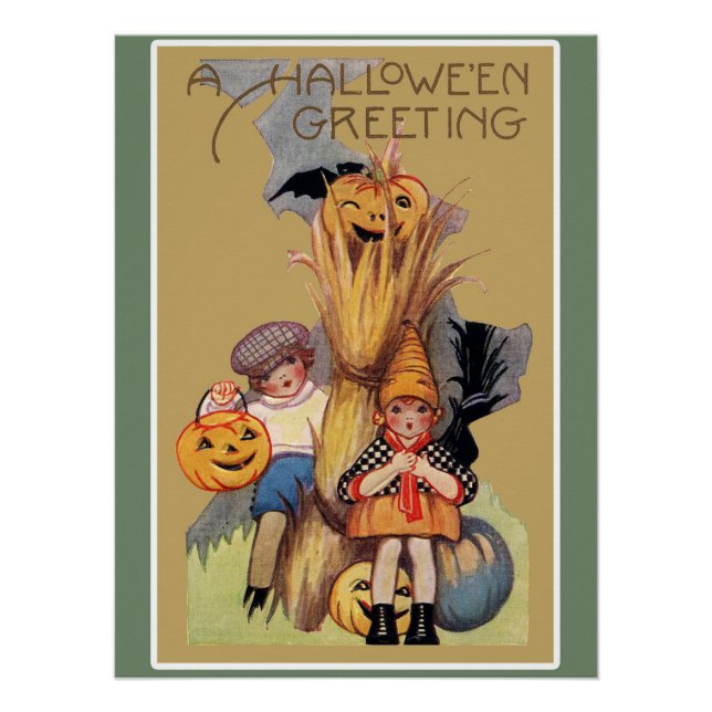 Póster Vintage Halloween Greet (Anverso)
