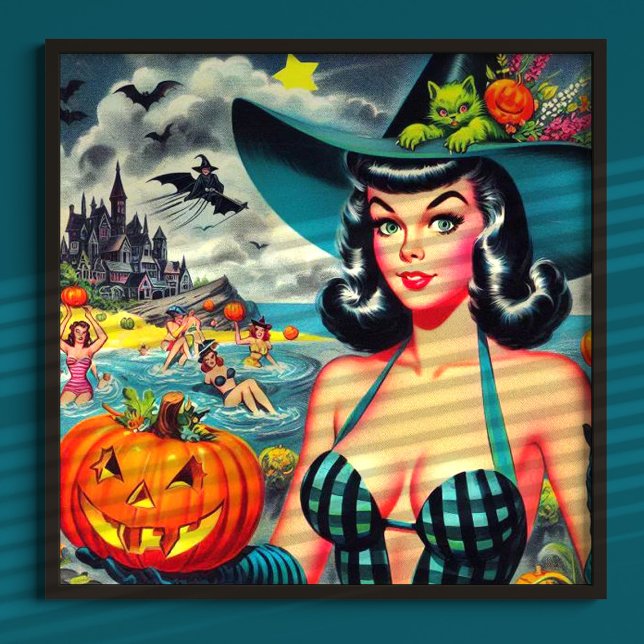 Póster Vintage Halloween Pin-up (Subido por el creador)