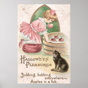 Póster Vintage Hallowe'en Pleasures