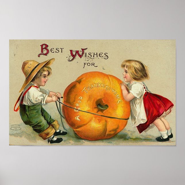 Póster Vintage Halloween Tarjetas de felicitación clásica (Frente)