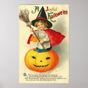 Póster Vintage Halloween Tarjetas de felicitación clásica