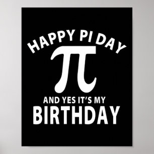 Póster Vintage Happy Pi Day and Yes it is my Birthday
