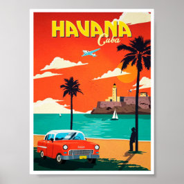 Póster Vintage Havana Cuba
