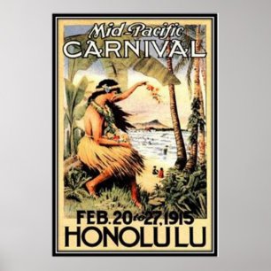 Póster Vintage Hawaii, EEUU -