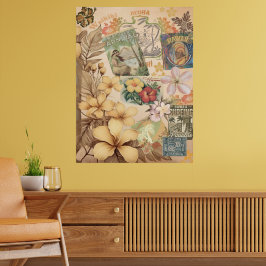 Póster Vintage Hawaii Scrapbook Page 1