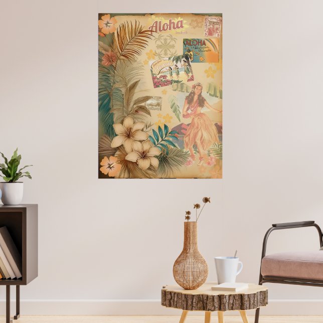 Póster Vintage Hawaii Scrapbook Page 2 (Salón 3)