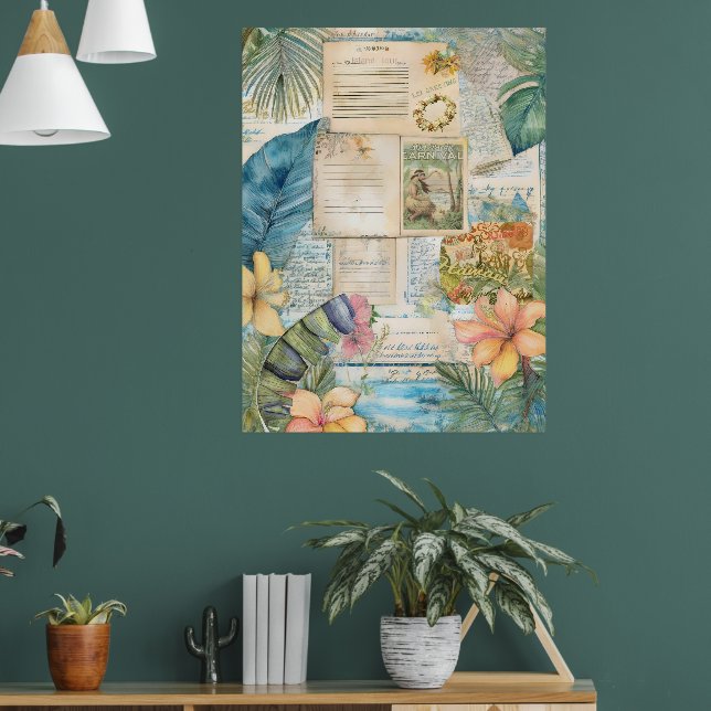 Póster Vintage Hawaii Scrapbook Page 4 (Salón 1)