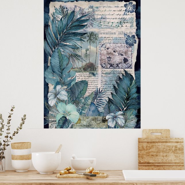 Póster Vintage Hawaiian Scrapbook Page 12 (Cocina)