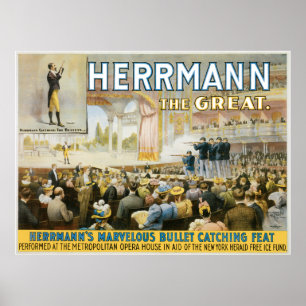 Póster Vintage Herermann El Gran Poster Mágico